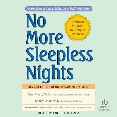 No More Sleepless Nights – omslag til lydbogen af Peter Hauri, PhD, Shirley Linde, PhD