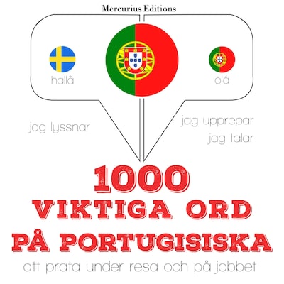 1000 viktiga ord på portugisiska – omslag till ljudboken av JM Gardner