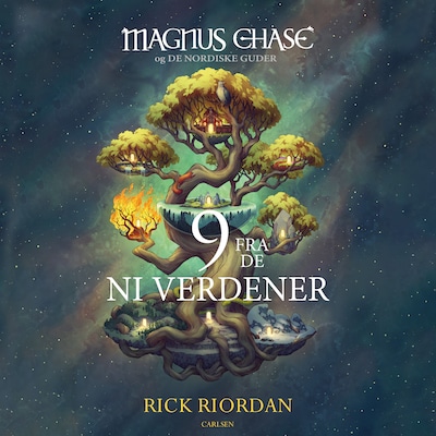 Magnus Chase og de nordiske guder - Ni fra de 9 verdener – omslag til lydbogen af Rick Riordan