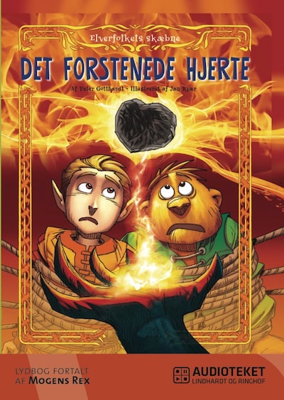 Elverfolkets skæbne 2: Det forstenede hjerte – omslag til lydbogen af Peter Gotthardt