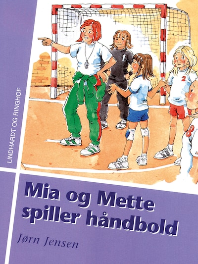 Mia og Mette spiller håndbold – omslag til lydbogen af Jørn Jensen