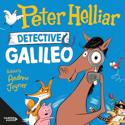 Detective Galileo – omslag til lydbogen af Peter Helliar