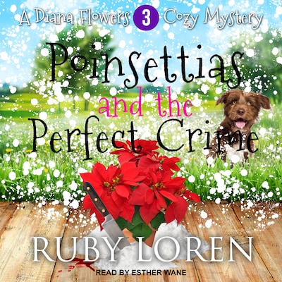 Poinsettias and the Perfect Crime – omslag til lydbogen af Ruby Loren