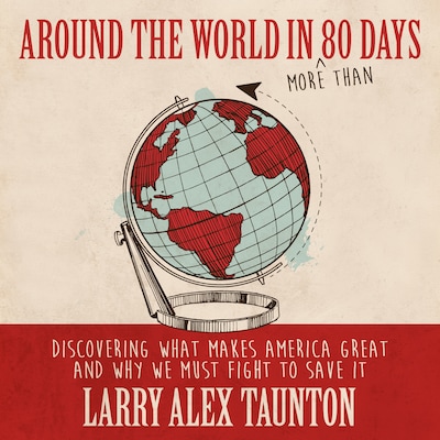 Around the World in (More Than) 80 Days – omslag til lydbogen af Larry Alex Taunton