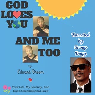 God Loves You And Me Too – omslag till ljudboken av Edward Broom