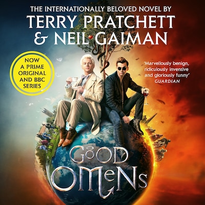 Good Omens – omslag van het luisterboek van Neil Gaiman, Terry Pratchett
