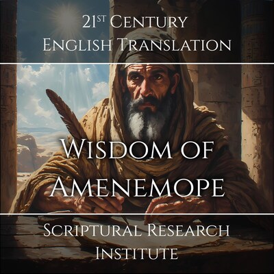 Wisdom of Amenemope – omslag til lydbogen af Scriptural Research Institute