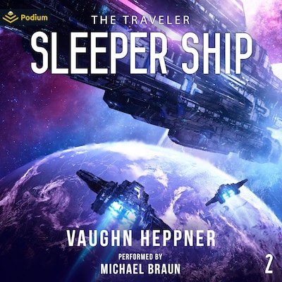 Sleeper Ship – omslag til lydbogen af Vaughn Heppner