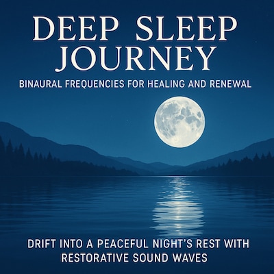 Deep Sleep Journey – Binaural Frequencies for Healing and Renewal – omslag til lydbogen af Deep Sleep Journey: Binaural Sleep Research Center