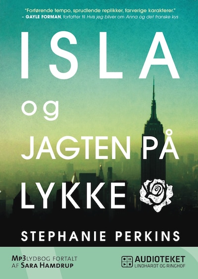 Isla og jagten på lykke – omslag til lydbogen af Stephanie Perkins