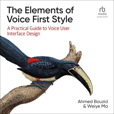 The Elements of Voice First Style – omslag til lydbogen af Ahmed Bouzid, Weiye Ma