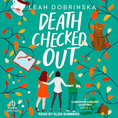Death Checked Out – omslag til lydbogen af Leah Dobrinska