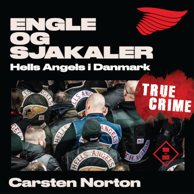 Engle og sjakaler – omslag til lydbogen af Carsten Norton