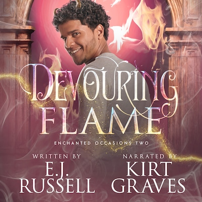 Devouring Flame – omslag til lydbogen af E.J. Russell