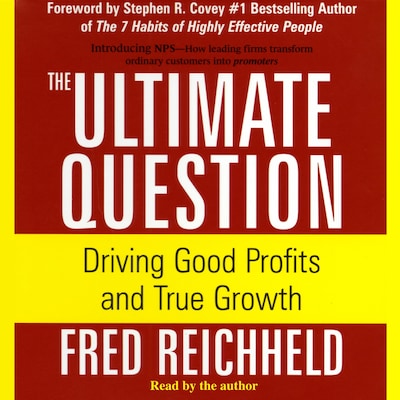 The Ultimate Question – omslag til lydbogen af Fred Reichheld