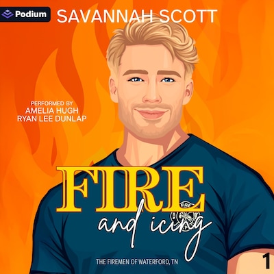 Fire and Icing – omslag til lydbogen af Savannah Scott