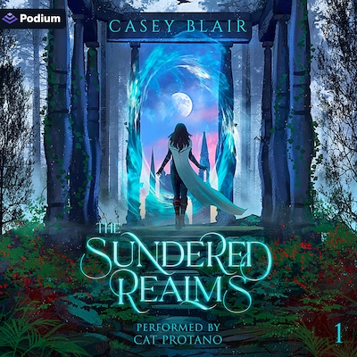 The Sundered Realms – omslag til lydbogen af Casey Blair