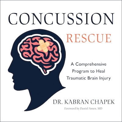 Concussion Rescue – omslag til lydbogen af Dr. Kabran Chapek