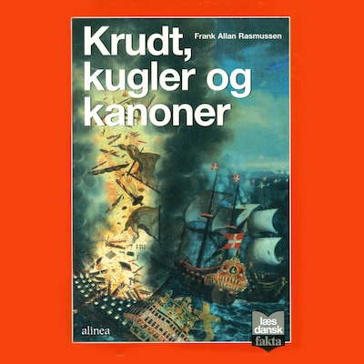 Krudt, kugler og kanoner – omslag til lydbogen af Frank Allan Rasmussen