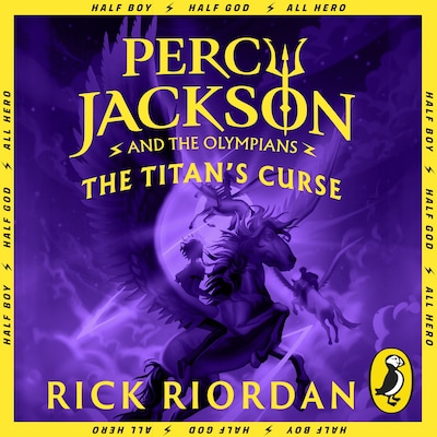 Percy Jackson and the Titan's Curse (Book 3) – omslag til lydbogen af Rick Riordan
