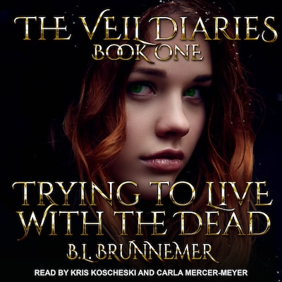 Trying To Live With The Dead – omslag til lydbogen af B.L. Brunnemer