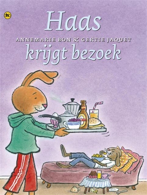 Haas krijgt bezoek – omslag van het luisterboek van Annemarie Bon