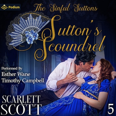Sutton's Scoundrel – omslag til lydbogen af Scarlett Scott