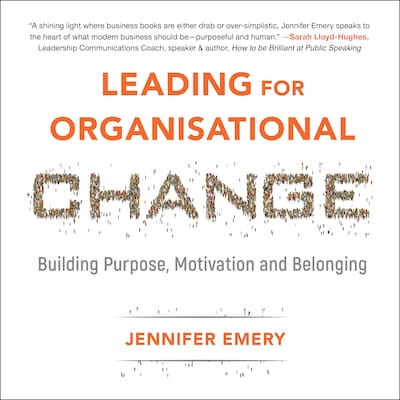 Leading for Organisational Change – omslag til lydbogen af Jennifer Emery