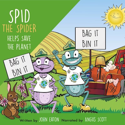Spid the Spider Helps Save the Planet – omslag til lydbogen af John Eaton