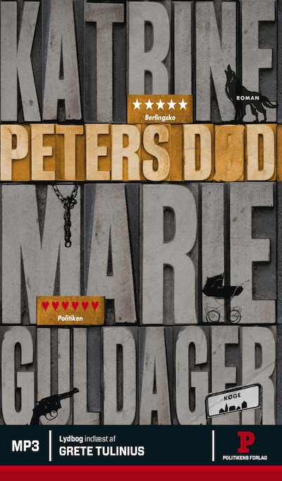 Peters død – omslag til lydbogen af Katrine Marie Guldager