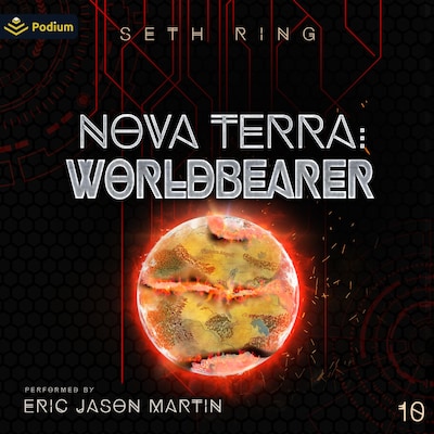 Nova Terra: Worldbearer – omslag til lydbogen af Seth Ring