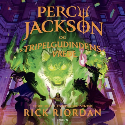 Percy Jackson (7) – Tripelgudindens vrede – omslag til lydbogen af Rick Riordan