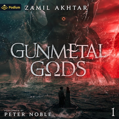 Gunmetal Gods – omslag til lydbogen af Zamil Akhtar