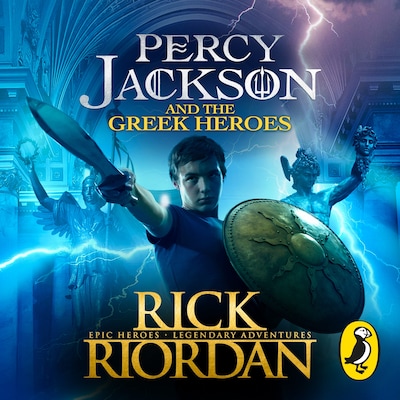 Percy Jackson and the Greek Heroes – omslag til lydbogen af Rick Riordan