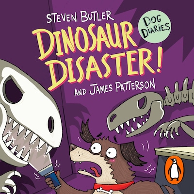 Dog Diaries: Dinosaur Disaster! – omslag til lydbogen af Steven Butler, James Patterson