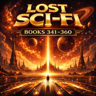 Lost Sci-Fi Books 341 thru 360: Golden Age Adventures by Philip K. Dick, Ray Bradbury, Harry Harrison, Harlan Ellison & More – omslag till ljudboken av Robert Silverberg, Edgar Allan Poe, Jack London, Ray Bradbury, Harlan Ellison, Robert Sheckley, Philip K. Dick, Harry Harrison, E. M. Hull, Harl Vincent, J. F. Bone, Michael Shaara, Dorothy Quick, Charles E. Fritch, Dick Purcell, Frank Lillie Pollock, Don Mark Lemon, Gerda Rhoads, Mel Hunter