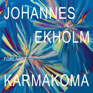 Karmakoma – omslag till ljudboken av Johannes Ekholm