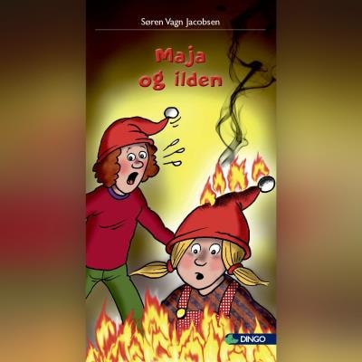 Maja og ilden – omslag til lydbogen af Søren Vagn Jacobsen