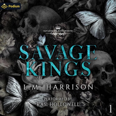 Savage Kings – omslag til lydbogen af L.M. Harrison