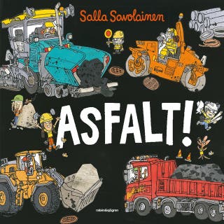 Asfalt! – omslag till ljudboken av Salla Savolainen