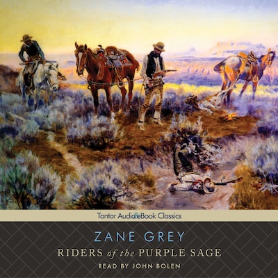 Riders of the Purple Sage, with eBook – omslag til lydbogen af Zane Grey