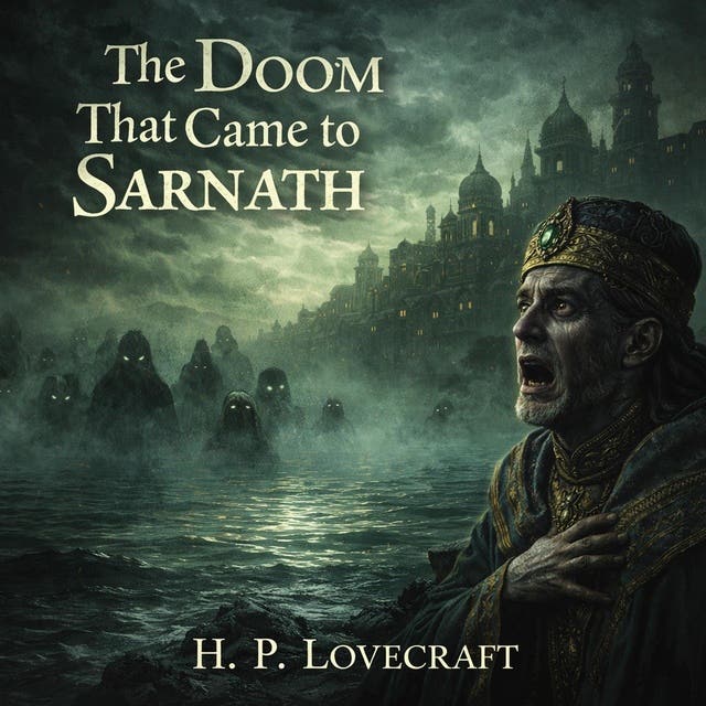 9. The Doom That Came to Sarnath by H.P. Lovecraft: A Mythic Tale of Ancient Cities, Forbidden Pride, and Inevitable Doom – omslag til lydbogen af H P Lovecraft