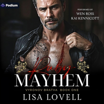 Ruby Mayhem – omslag til lydbogen af Lisa Lovell