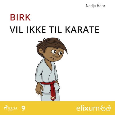 Birk vil ikke til karate – 9 – omslag til lydbogen af Nadja Rahr