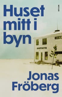 Huset mitt i byn – omslag till ljudboken av Jonas Fröberg