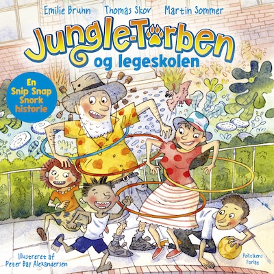 Snip snap snork - Jungle-Torben og legeskolen – omslag til lydbogen af Thomas Skov, Emilie Bruhn, Martin Sommer
