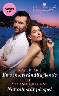 En oemotståndlig fiende / När allt står på spel – omslag till ljudboken av Maya Blake,Melanie Milburne