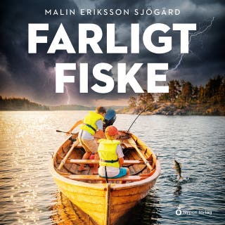 Farligt fiske – omslag till ljudboken av Malin Eriksson Sjögärd