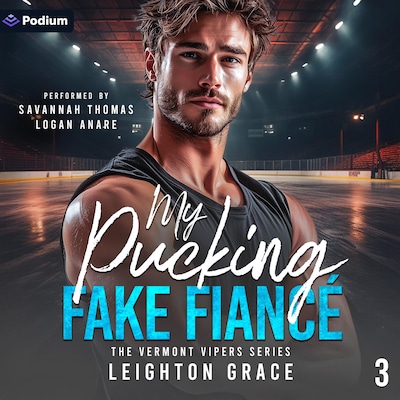 My Pucking Fake Fiance – omslag til lydbogen af Leighton Grace