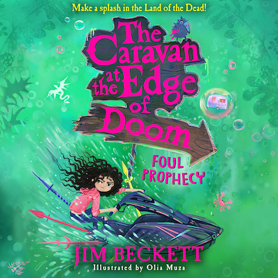 The Caravan at the Edge of Doom: Foul Prophecy – omslag til lydbogen af Jim Beckett